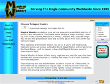 Tablet Screenshot of magicalwonders.com